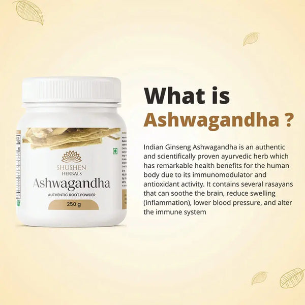 Authentic Ashwagandha Powder | Helps Boost Energy and Performance Shushen Herbals