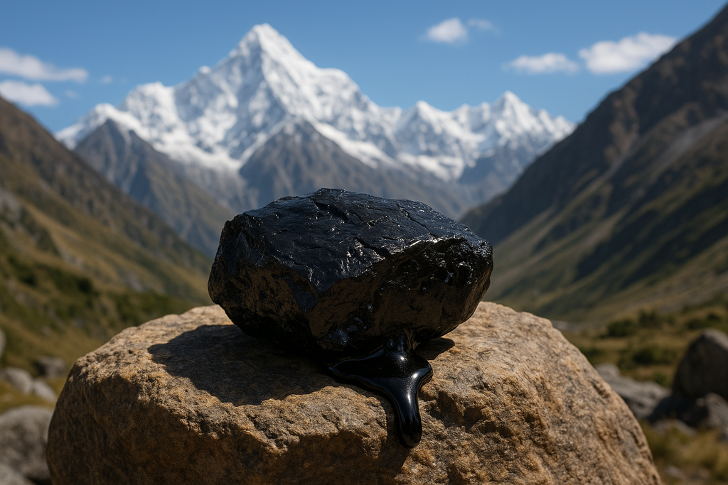 Pure Shilajit in himalayas from shushen herbals